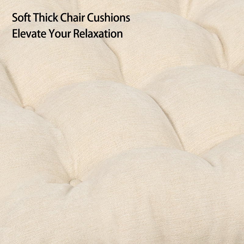 HAVARGO Recliner Cushions for Elderly, 20x20x4 Inch Thick Chair Cushion for Shorter Users Patent Design Soft Tufted Dual Layer Booster Seat Cushions for Seniors Recliner Risers Beige 1P - Image 4