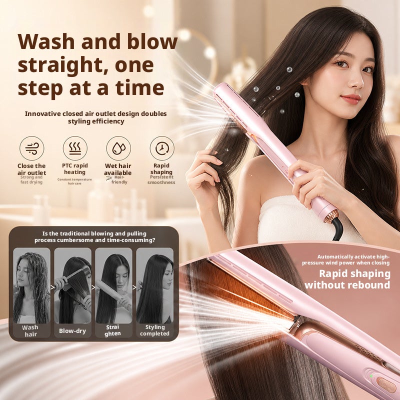 2-in-1 Hair Straightening Iron with Blower, Wet and Dry Use - Image 3
