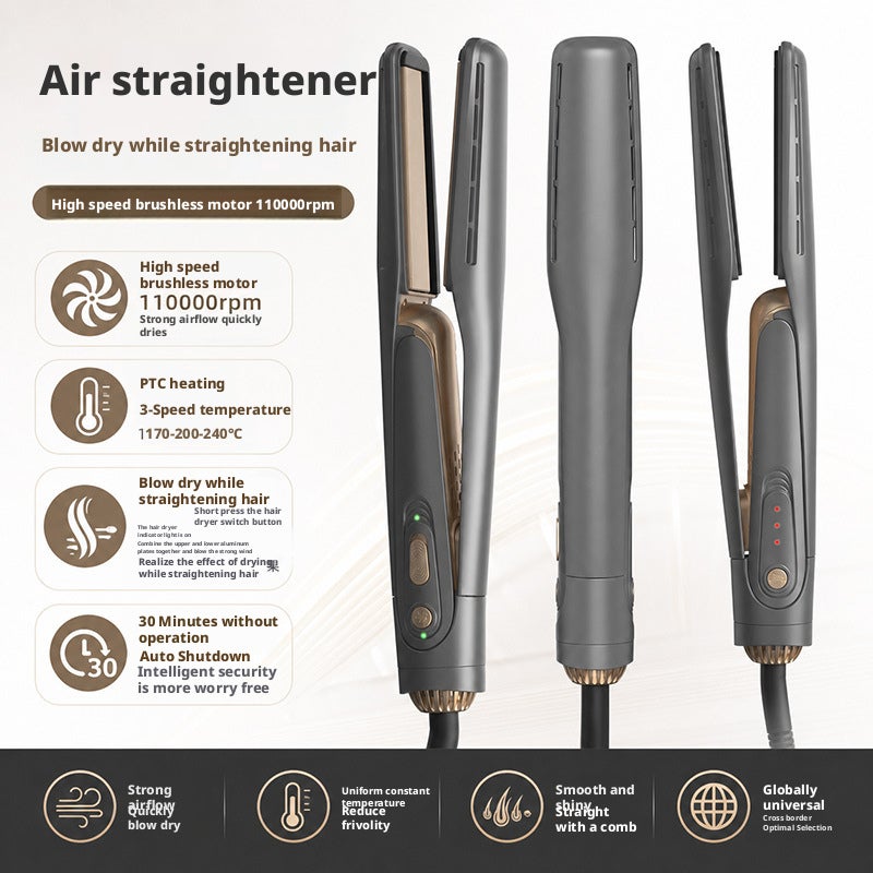 2-in-1 Hair Straightening Iron with Blower, Wet and Dry Use - Image 1