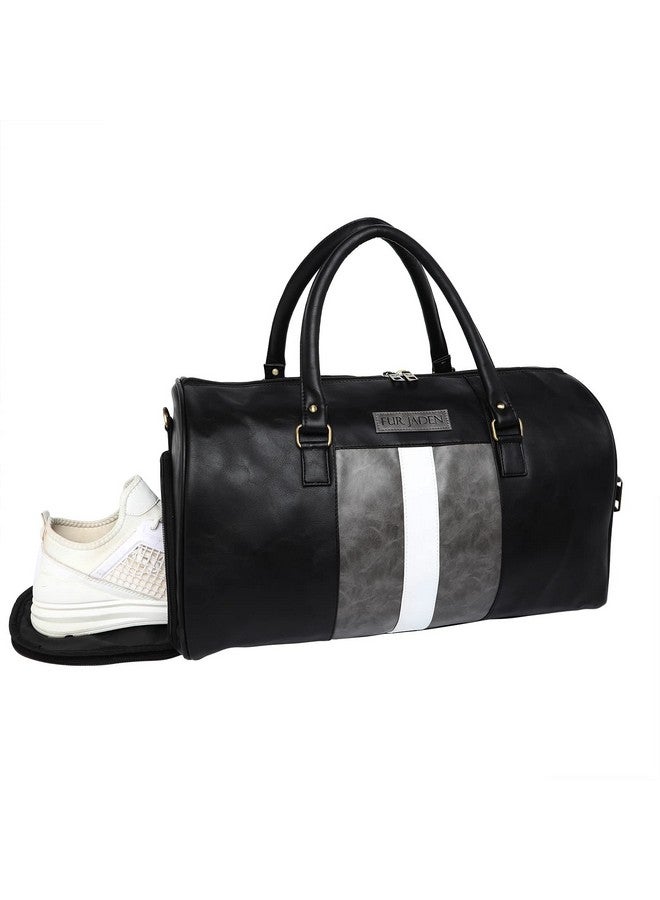 Fur Jaden Weekender Travel Duffle Bag with Separate Shoe/Laundry Compartment for Men & Women Made of Vegan Leather - Image 1