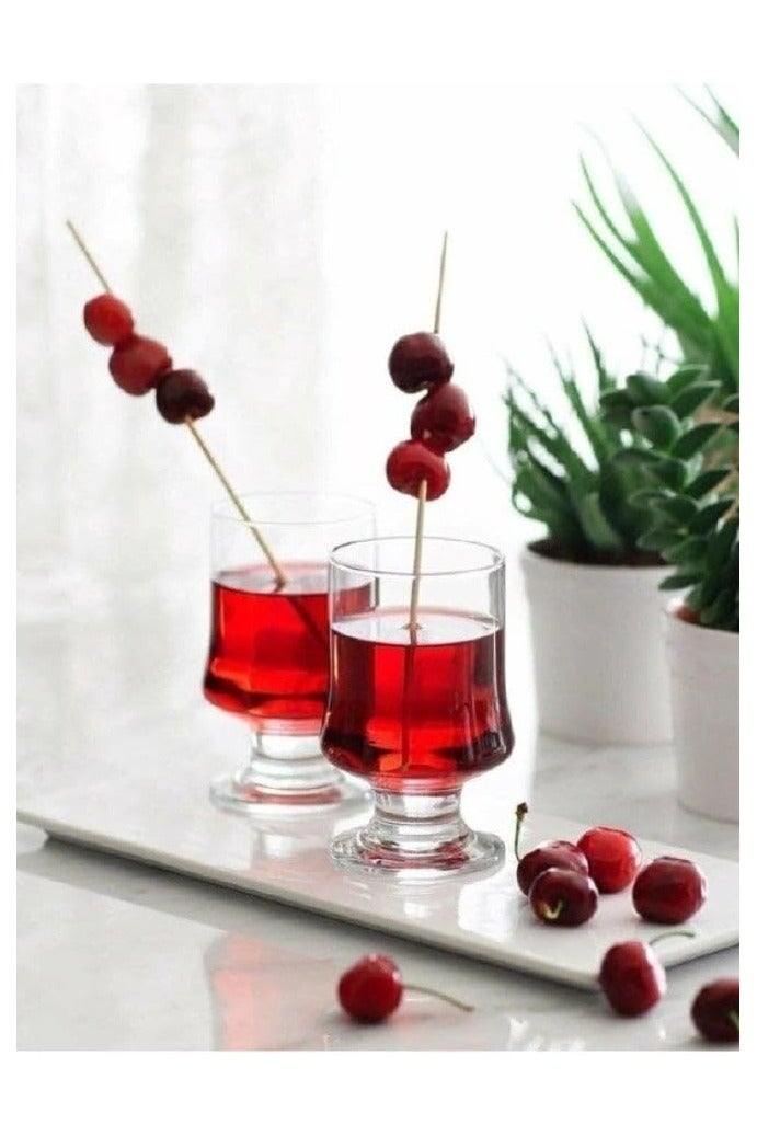 Rio Glass Cup Set - 6 Pieces - 230ml Capacity - Elegant Design for Cold Drinks and Juices  - Image 1