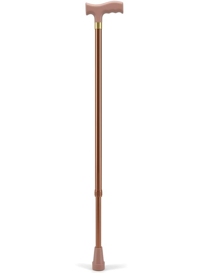 MCP Jindal Premium Height Adjustable Walking Stick Aluminium Cane Hand Stick Trekking Support Stick for Men, Women & Old People (Brown) - Image 1