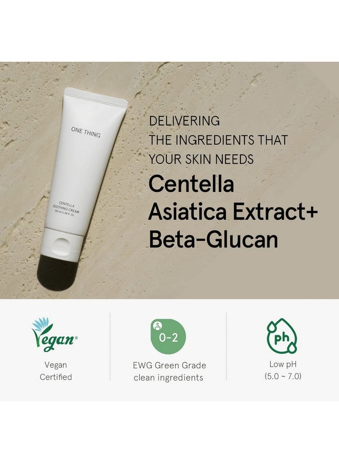 ONE THING Centella Soothing Cream 3.38 Fl Oz | Cica Beta Glucan Hydrating Calming Facial Vegan Moisturizer For All Sensitive Skin Types Barrier Redness Irritation Relief | Korean Skin Care - Image 3