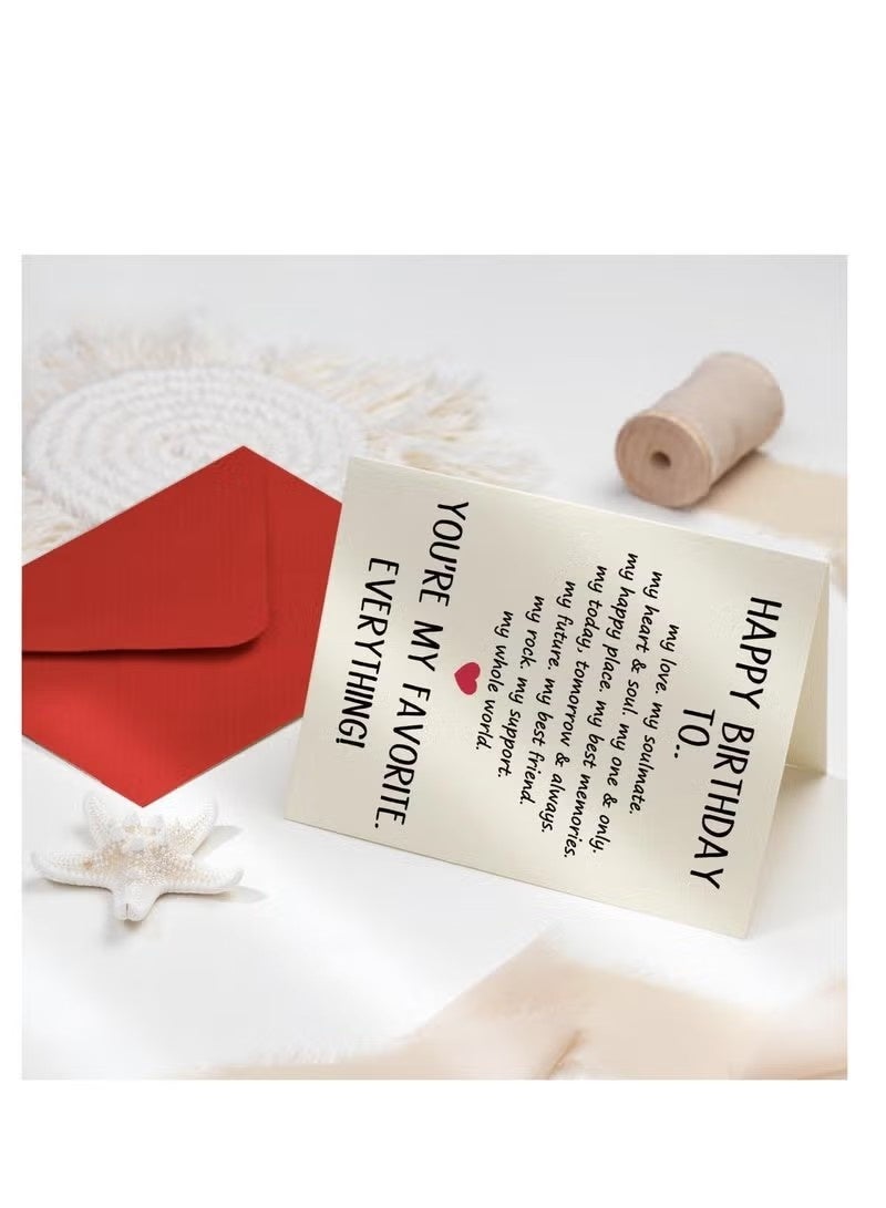 Funny & Romantic Birthday Card for Husband/Boyfriend - Sweetest Humorous Bday Greeting Card with Envelope, Pretty Gift for Men (Premium Matte, Blank Inside) - Image 4