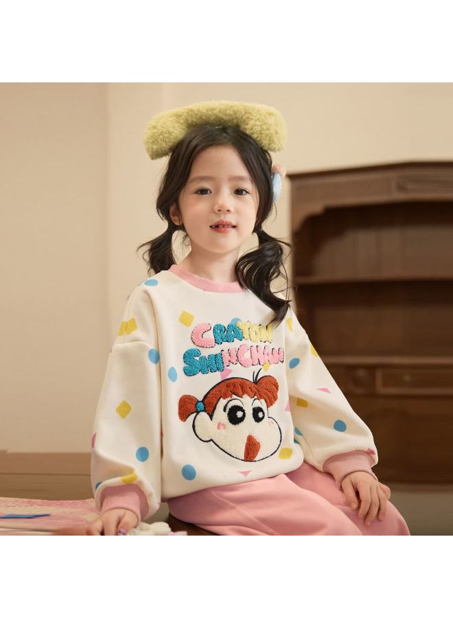Luson Okids Little O Baby Girls Cartoon Sweatshirt Long Sleeve Autumn New Girls Cute Top - Image 3