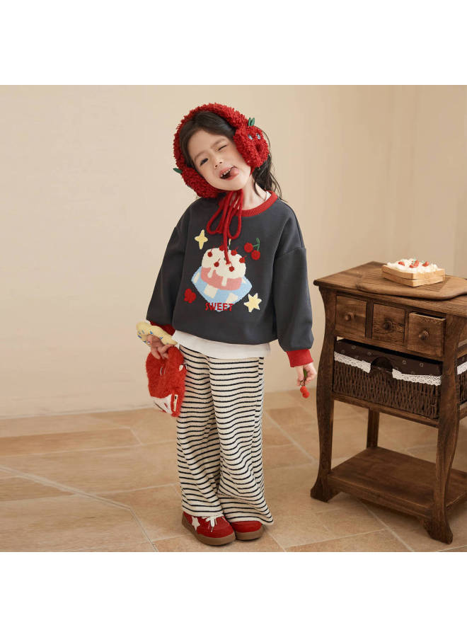 Luson Okids Little O Baby Girls Cartoon Sweatshirt Long Sleeve Autumn New Girls Cute Top - Image 4