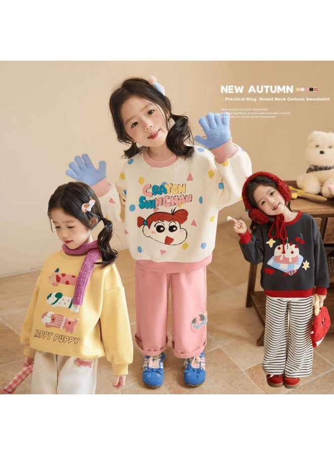 Luson Okids Little O Baby Girls Cartoon Sweatshirt Long Sleeve Autumn New Girls Cute Top - Image 1