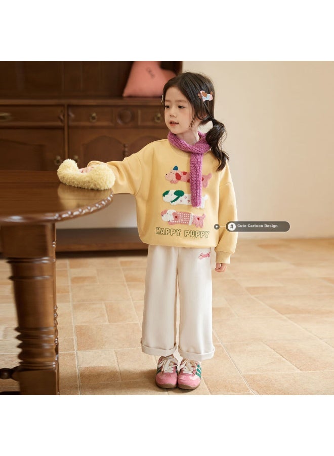 Luson Okids Little O Baby Girls Cartoon Sweatshirt Long Sleeve Autumn New Girls Cute Top - Image 2