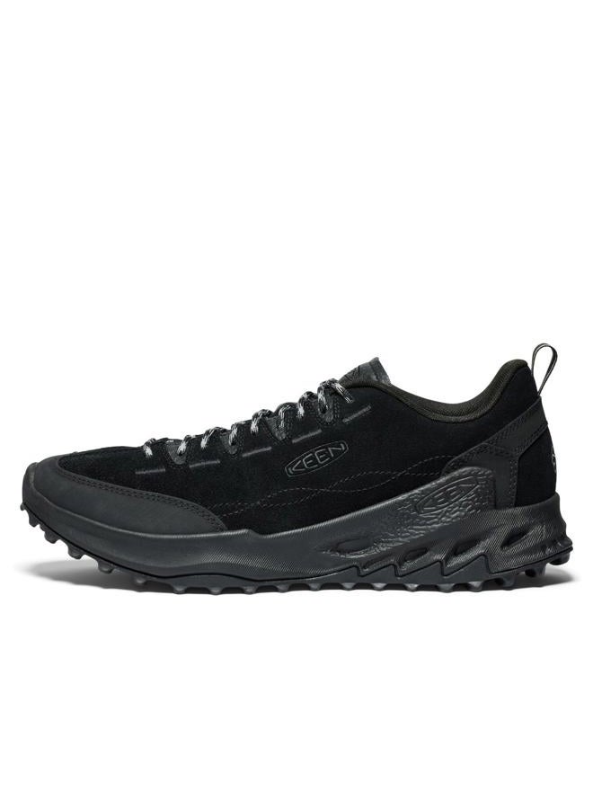 Keen Men's Jasper Zionic Durable Tread Suede Climbing Approach Style Hiking Shoes, Black/Alloy, 44 EU - Image 3