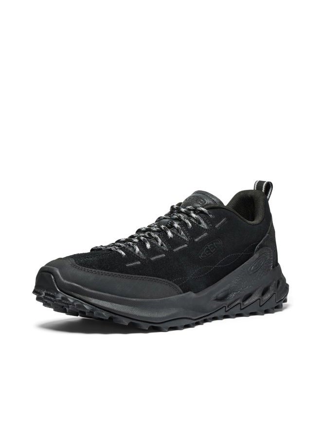 Keen Men's Jasper Zionic Durable Tread Suede Climbing Approach Style Hiking Shoes, Black/Alloy, 44 EU - Image 1