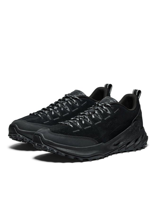 Keen Men's Jasper Zionic Durable Tread Suede Climbing Approach Style Hiking Shoes, Black/Alloy, 44 EU - Image 4