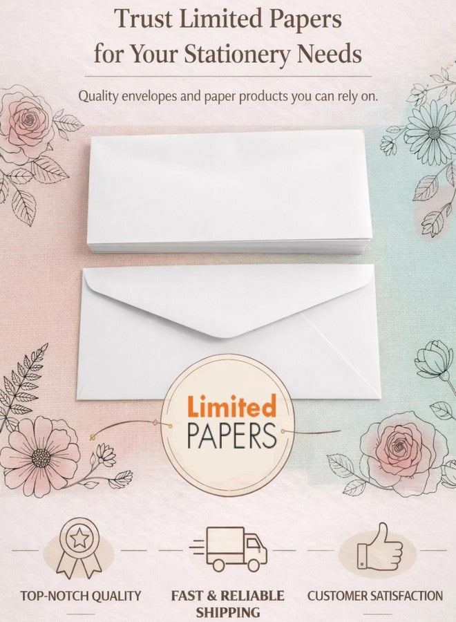 Limited Papers(TM) Mailing Envelopes, 24lb, White Color. Wove Finish. (100, #10) - Image 5