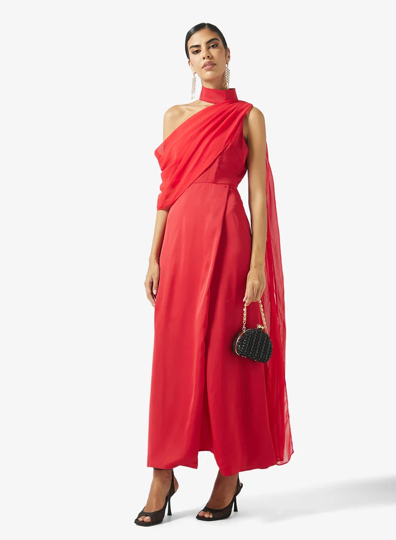 Ella  Off Shoulder Dress With Neck Drape for Women | Best Price UAE
