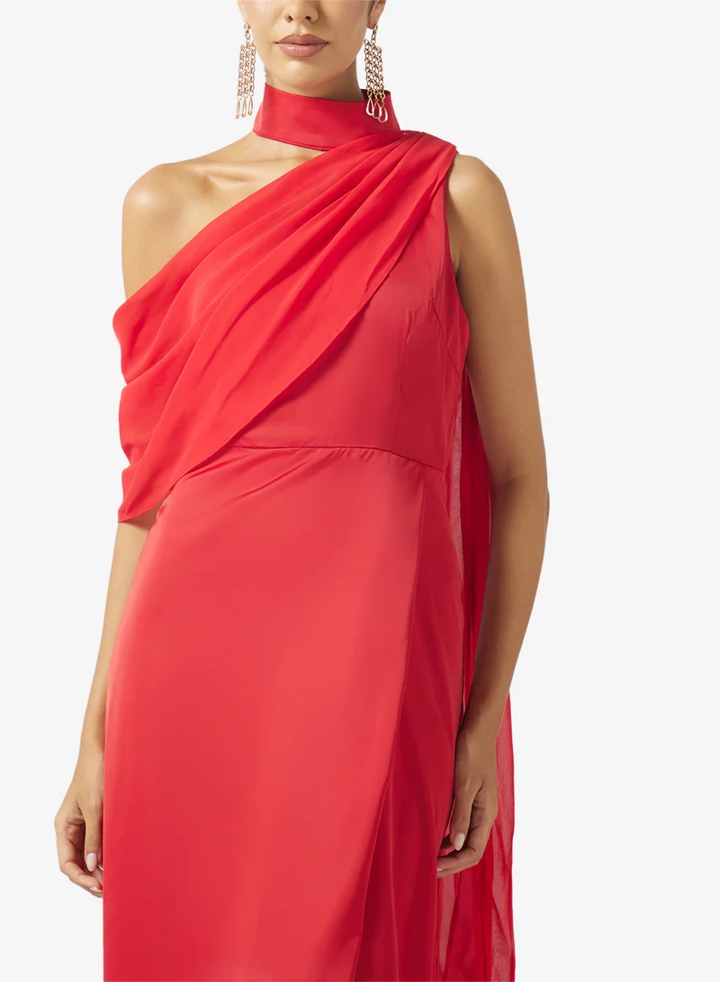 Ella  Off Shoulder Dress With Neck Drape for Women | Best Price UAE