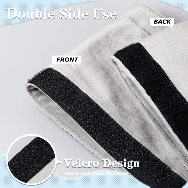 Kewjug Refrigerator Door Handle Covers Washable Cloth Kitchen Decor Keep Appliance Clean Anti-Static Stains for Fridge Dishwashers Velvet (2Pcs Grey) - Image 5