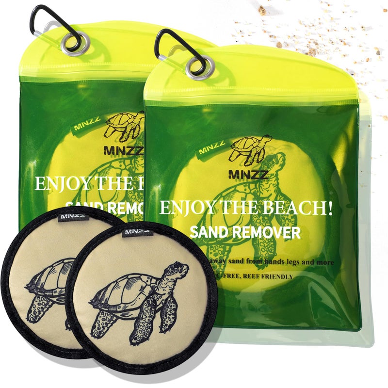 MNZZ Beach Sand Remover Sand Eraser Kids Adult Women Men Summer Essentials Sunscreen Chair Cover Towel Blanket Shell Tote Bag Tent Umbrellas Shovel Toy Castle Building Cup Holder Clip Hat Canopy Shade 2Pcs - Image 1