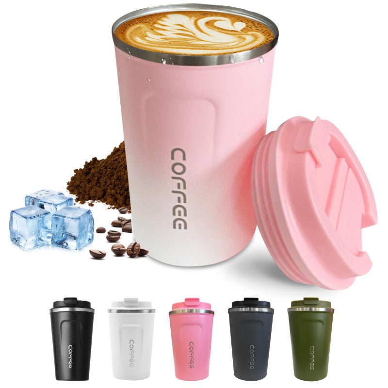 SPLMIFA Travel coffee mugs spill-proof and leak-proof, reusable coffee cups with lids, stainless steel vacuum thermos coffee tumblers,thermal insulation cups for men and women hot & cold drinks - Image 1