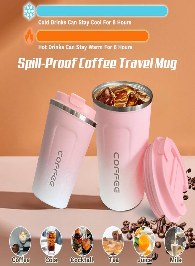 SPLMIFA Travel coffee mugs spill-proof and leak-proof, reusable coffee cups with lids, stainless steel vacuum thermos coffee tumblers,thermal insulation cups for men and women hot & cold drinks - Image 2