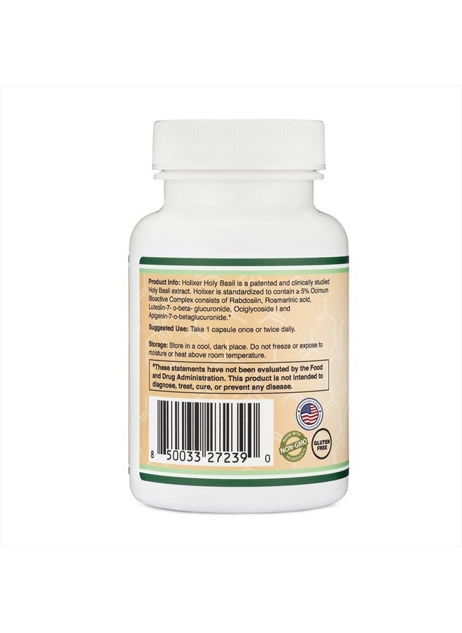 Cortisol Supplement -Holixer Holy Basil is Clinically Studied to Reduce Cortisol Levels in Humans (Cortisol Reducer and Cortisol Manager) for Mood and Relaxation by Double Wood