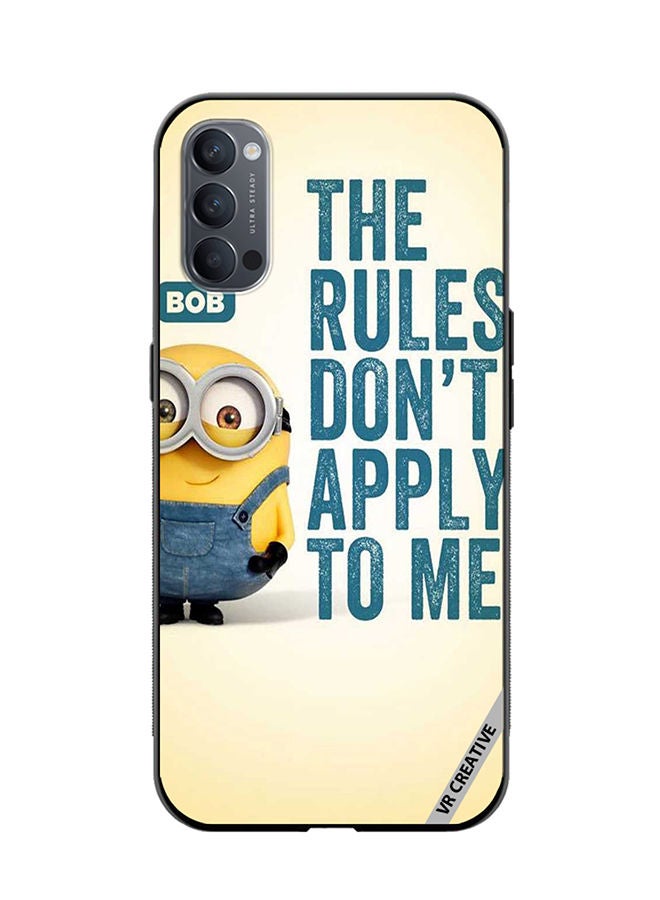 VR CREATIVE Protective Case Cover For Oppo Reno4 Pro 5G The Rules Don't Apply For Me Design Multicolour - Image 1