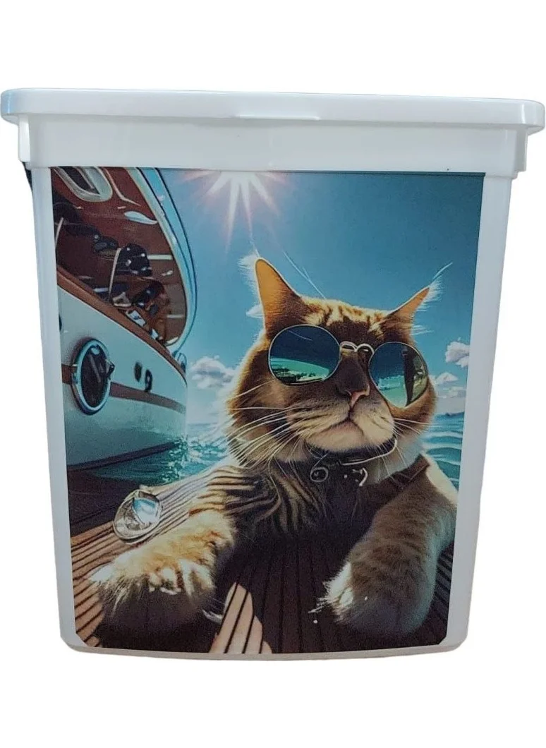 5 دي ام Pet Dry Food Storage Box Cat Dog Dry Food Container