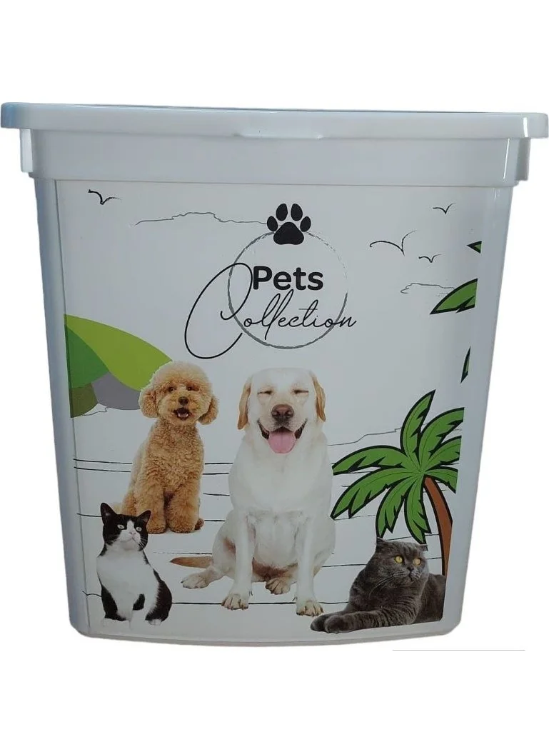 5 دي ام Pet Dry Food Storage Box Cat Dog Dry Food Container