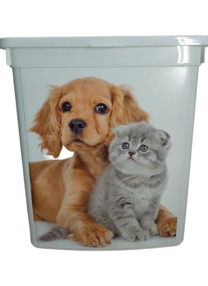 5 دي ام Pet Dry Food Storage Box Cat Dog Dry Food Container