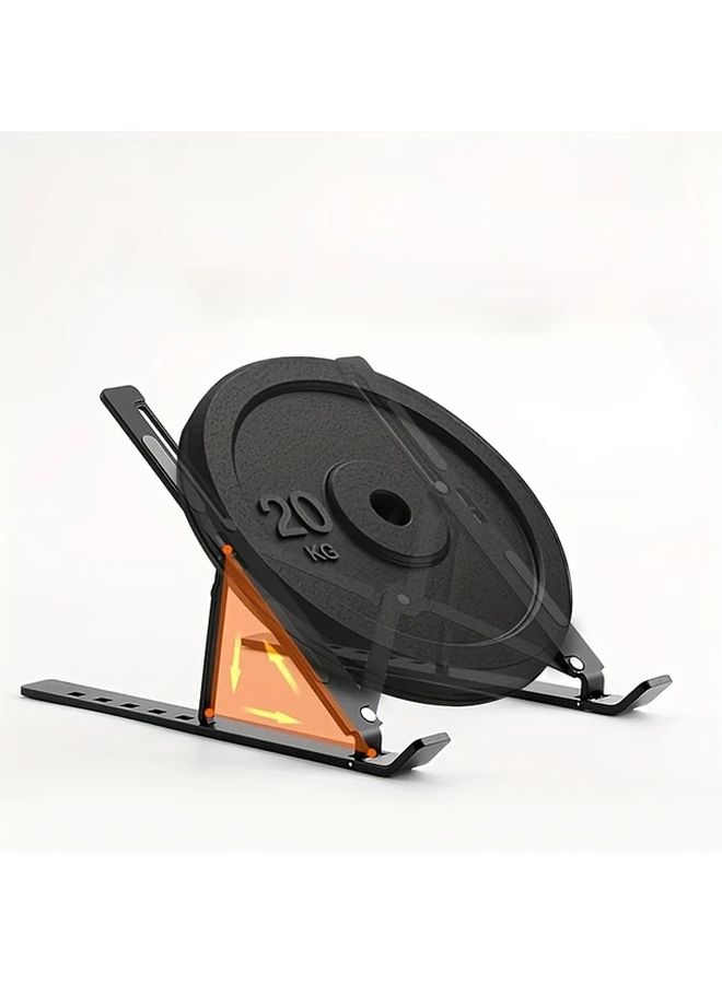 Black Adjustable Laptop Stand 10 Level Foldable Cooling Compatible All Notebooks Durable ABS - Image 5
