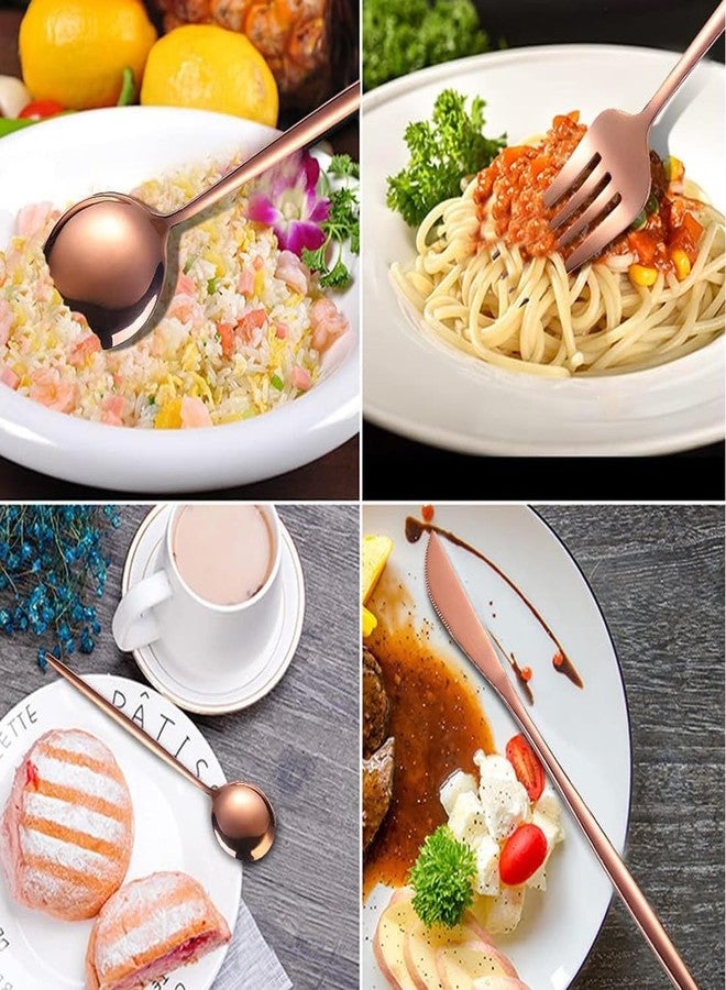 KitchEase 4-Piece French Style Dinner Spoons | Stainless Steel Flatware Spoon Set | Elegant Dishwasher-Safe Silverware Cutlery Set for Home, Restaurants & Gifting (Rosegold) - Image 5