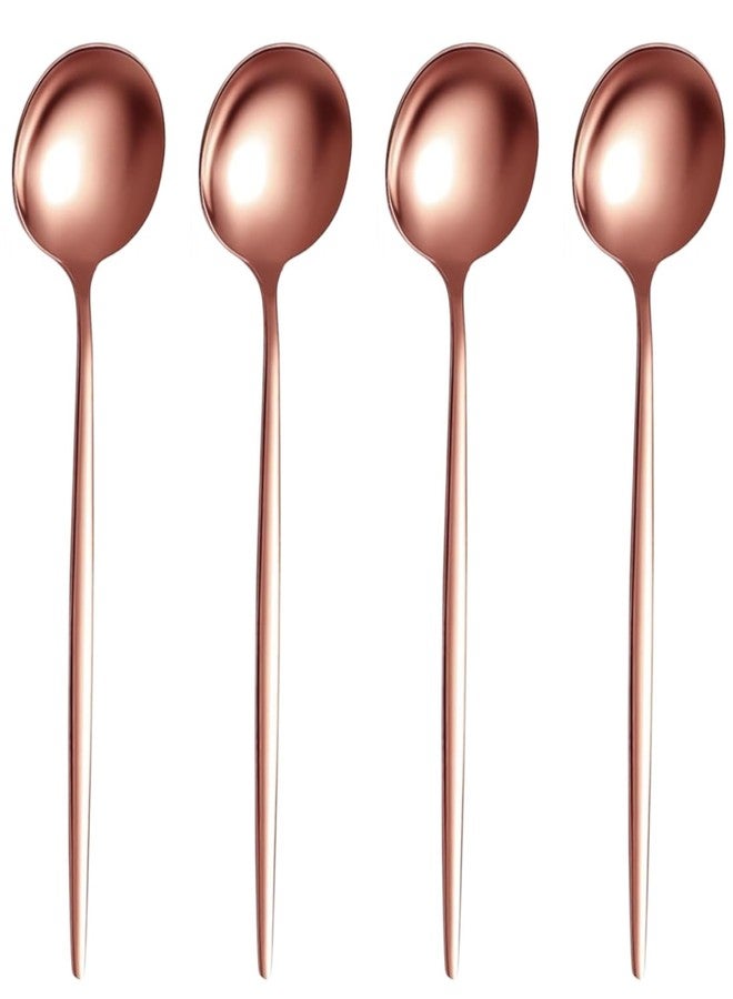 KitchEase 4-Piece French Style Dinner Spoons | Stainless Steel Flatware Spoon Set | Elegant Dishwasher-Safe Silverware Cutlery Set for Home, Restaurants & Gifting (Rosegold) - Image 1