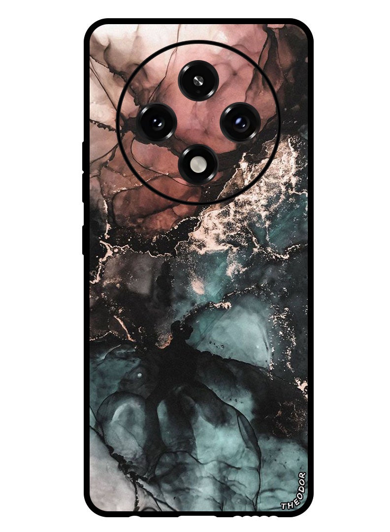 Theodor Protective Case Anti Scratch Shock Proof Bumper Cover For Oppo A3 Pro Colourful Marble - Image 1