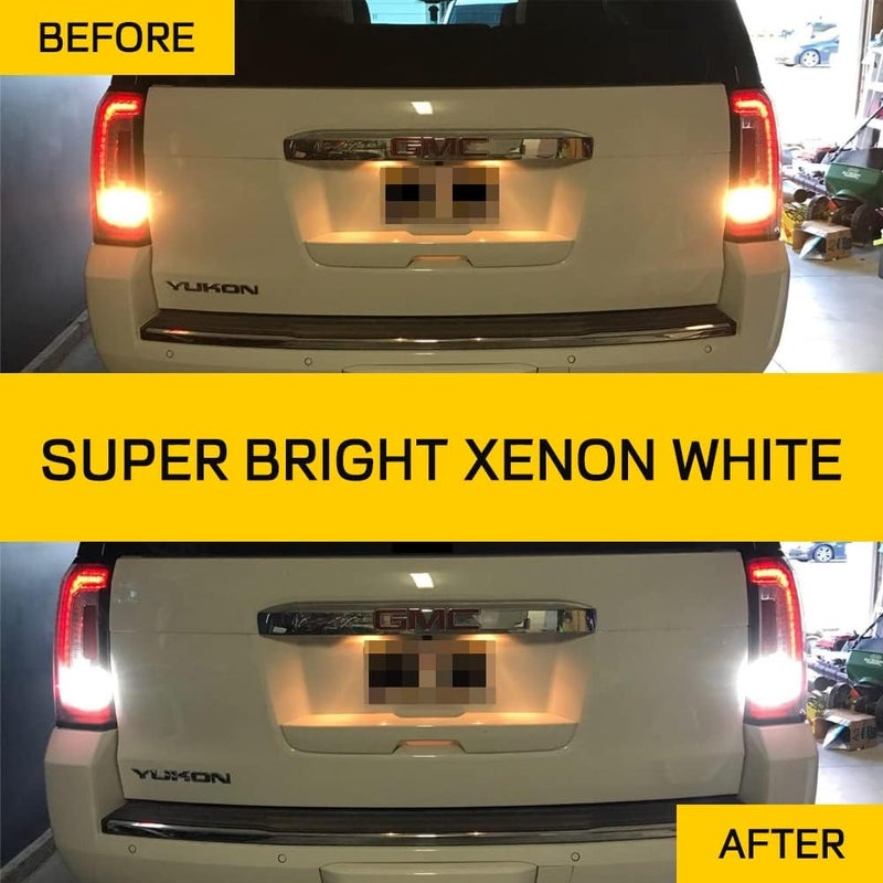 Yifengshun 1156 LED Bulbs White Backup Reverse Light - Super Bright 3000 Lumens, Error Free Canbus (2PCS) - Image 2