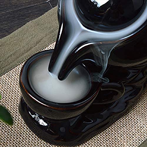CRAFTAM Fountain Smoke Backflow Incense Holder with10 Incense Cone Decorative Showpiece - Image 4