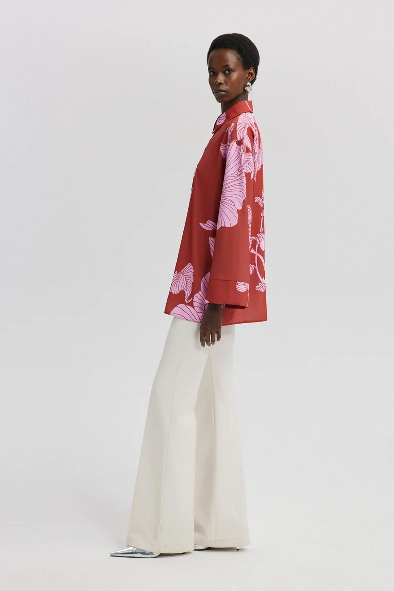 Touche Patterned Satin Shirt
