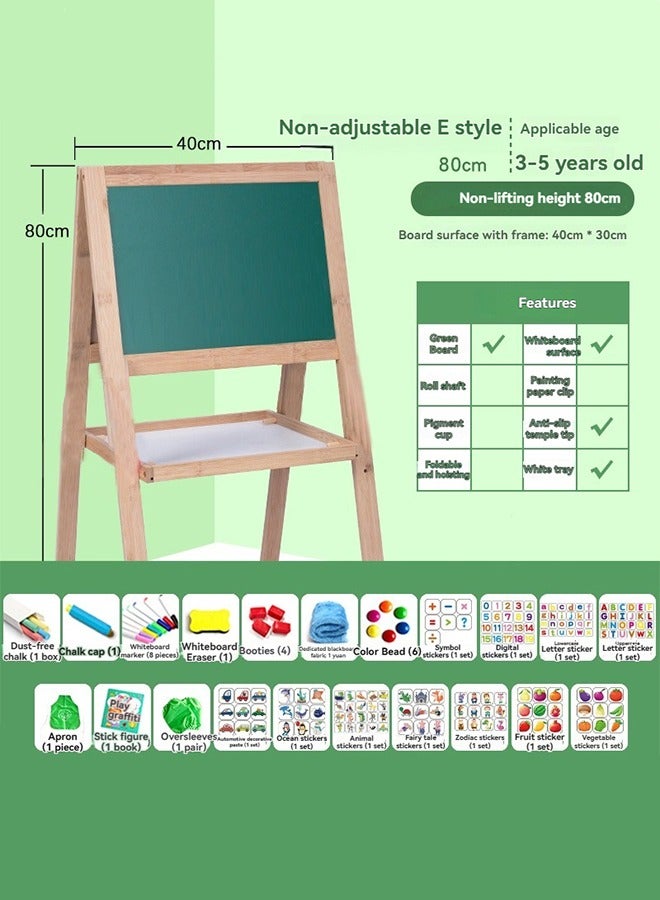 Arabest Kids Magnetic Drawing Board Double-Sided - Adjustable Whiteboard with Stand & Chalkboard for Children: Erasable Writing Board with Dust-Free Chalk - Learning Blackboard for Home School Classroom  - Image 1