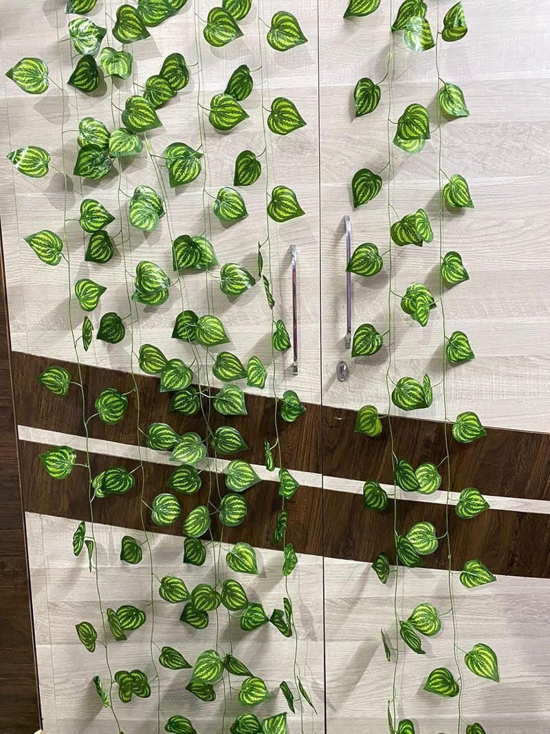Abhaas Abhaas Artificial Plant Vines Creeper Leaves Leaf Garland Hanging for Christmas Decoration Wedding Festivals Diwali Design as per Availability 7 Feet Long  - Image 5