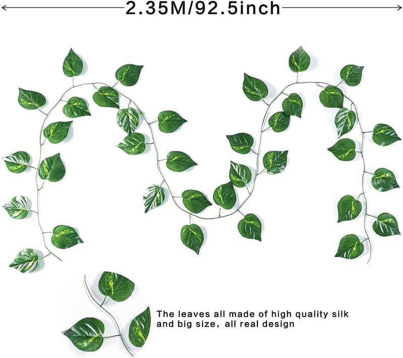 Abhaas Abhaas Artificial Plant Vines Creeper Leaves Leaf Garland Hanging for Christmas Decoration Wedding Festivals Diwali Design as per Availability 7 Feet Long  - Image 4