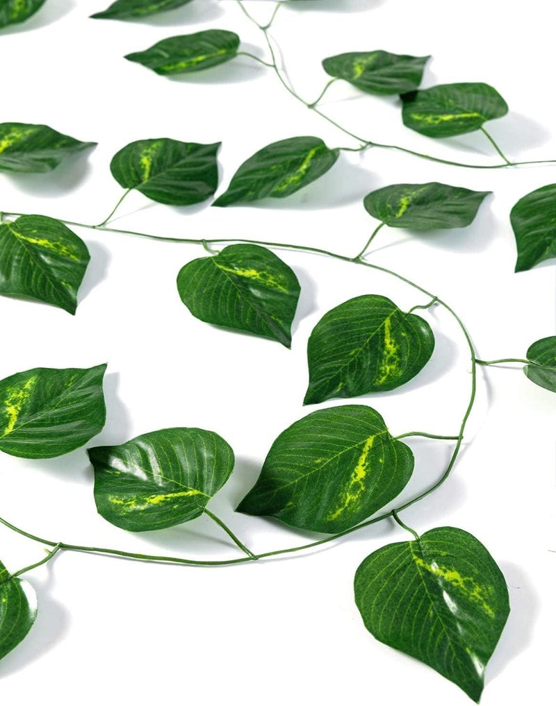 Abhaas Abhaas Artificial Plant Vines Creeper Leaves Leaf Garland Hanging for Christmas Decoration Wedding Festivals Diwali Design as per Availability 7 Feet Long  - Image 3