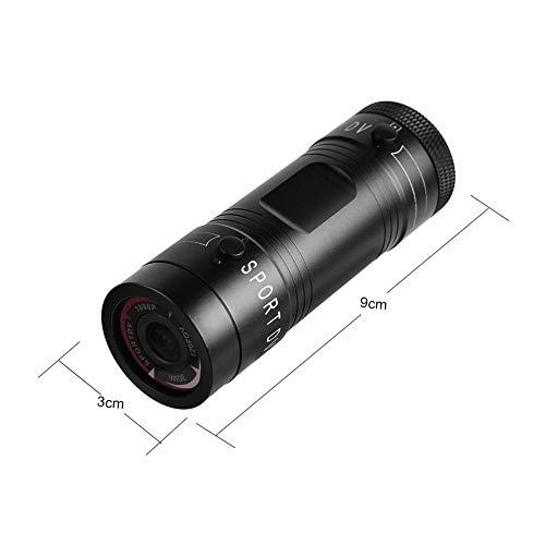 ZERONE كاميرا زيرون الرياضية، كاميرا DV صغيرة محمولة بدقة كاملة 1080P 720P مع ميكروفون، كاميرا دراجة نارية ومركبة مقاومة للماء IPX-4 للرياضات الخارجية (أسود) - Image 3