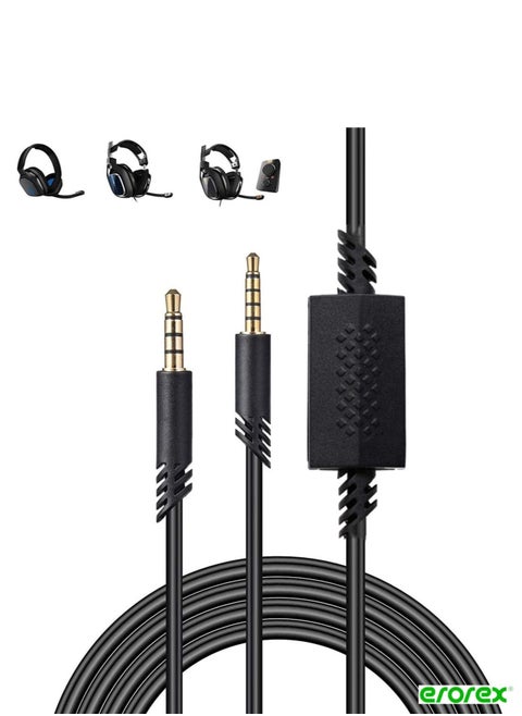 Headset Cable for Astro A10 A40, 2.0M A40 Inline Mute Cable Cord Compatible with Astro A10/A40 Gaming Headsets Xbox One Ps4 Controller Headphone Audio Extension Cable 6.5 Feet (Not Original)