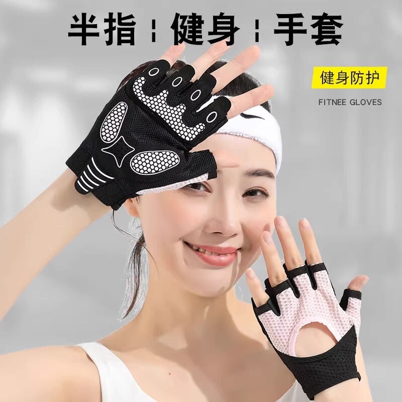 Sports Gloves With Air Cushion Anti Slip Wear Resistant Protection For Fitness Cycling And Outdoor Activities - Image 3
