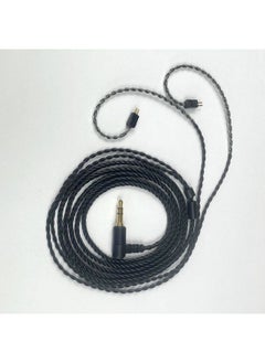 Generic Four-strand Copper Silver-plated Black Twisted Shure Injection IE40MMCX0.78IE80QDCTFZ Headset Upgrade Cable-Color:MMCX Aluminum Sleeve-Length:3.5 Injection Elbow  - Image 1