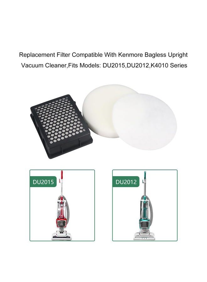 Ymimi Replacement Filter Compatible with Kenmore Bagless Upright Vacuum,Fits Models DU2015,DU2012,K4010 Series (2 Hepa filter and 4 Foam filter) - Image 2