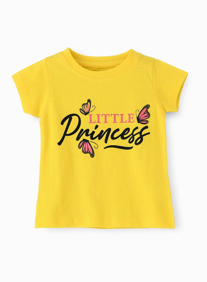 Jelliene تي شيرت أساسي برقبة دائرية ورسومات - Image 1