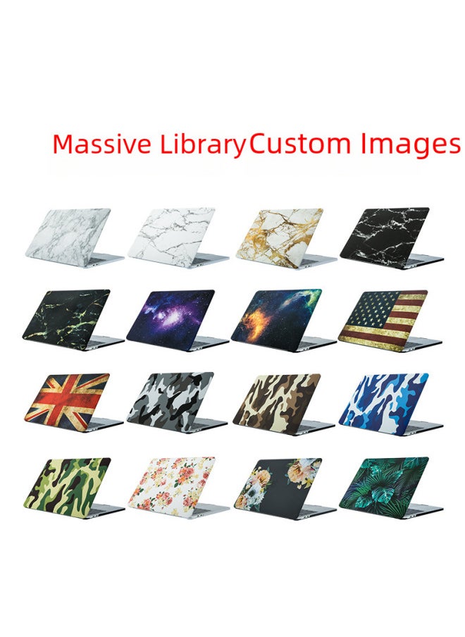 Generic - For MacBook Apple Laptop Protective Case Air13 Case Matte Painted Marble Protective Case-Color:Marble 04-Applicable Model:13.3 Pro (A1706/A1708/A1989/A2159/A2338) - Image 1