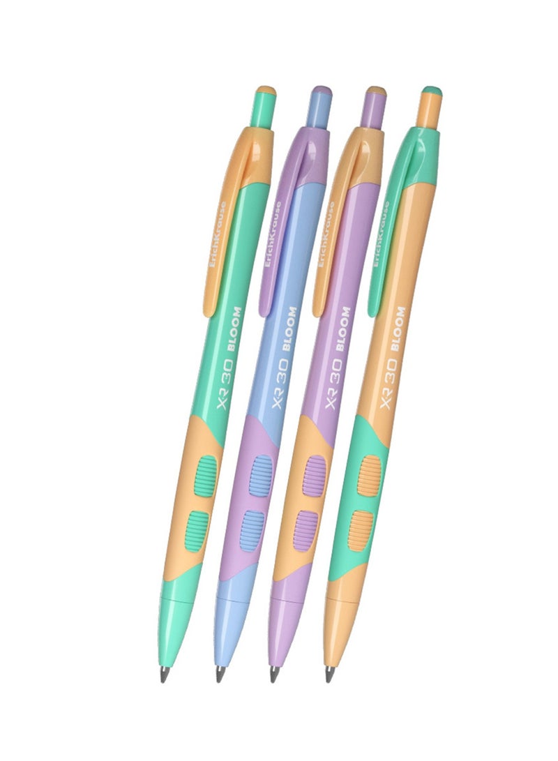 ErichKrause 12-Piece XR-30 Retractable Ballpoint Pen 0.7mm Tip Assorted Barrel Colours Blue Ink - Image 2