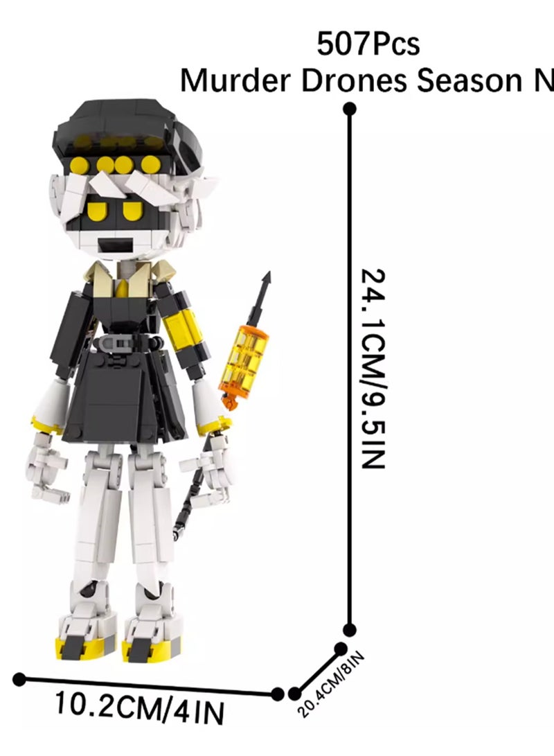 Creative Film, Television, Game And Animation Series Small Particle Assembly Building Blocks Assembly Model Ornaments (Murder Drones Season 507Pcs) - Image 2
