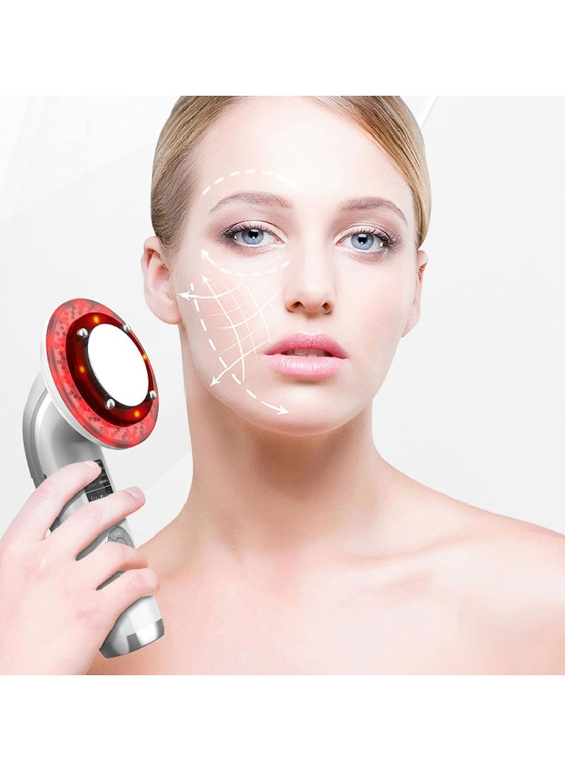 ارواق جهاز تنحيف الجسم وتحفيز العضلات الكهربائية 8 في 1، مدلك بالموجات فوق الصوتية، جهاز علاج حراري لتجميل الوجه بالأشعة تحت الحمراء لتخفيف الوزن وتجديد شباب البشرة - Image 1