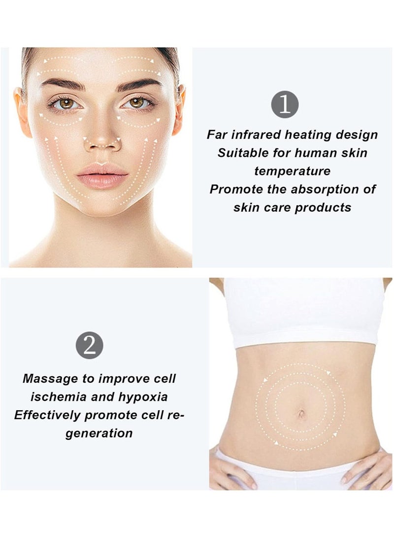 ارواق جهاز تنحيف الجسم وتحفيز العضلات الكهربائية 8 في 1، مدلك بالموجات فوق الصوتية، جهاز علاج حراري لتجميل الوجه بالأشعة تحت الحمراء لتخفيف الوزن وتجديد شباب البشرة - Image 3