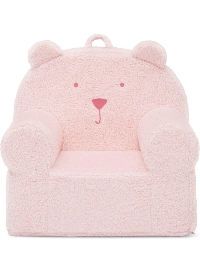 Delta CHILDREN GAP babyGap Sherpa Bear Chair - Greenguard Gold Certified, Blush - Image 1